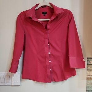 Talbots Women's Pink Button-Up Top